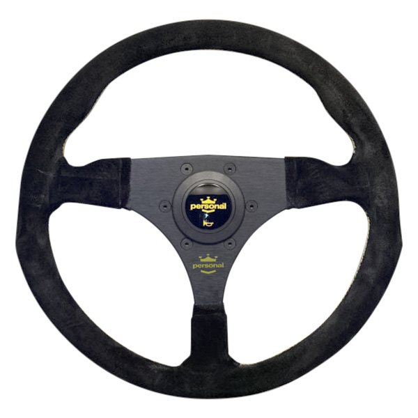 Personal® - 3-Spoke Formula Racing Suede Black Steering Wheel