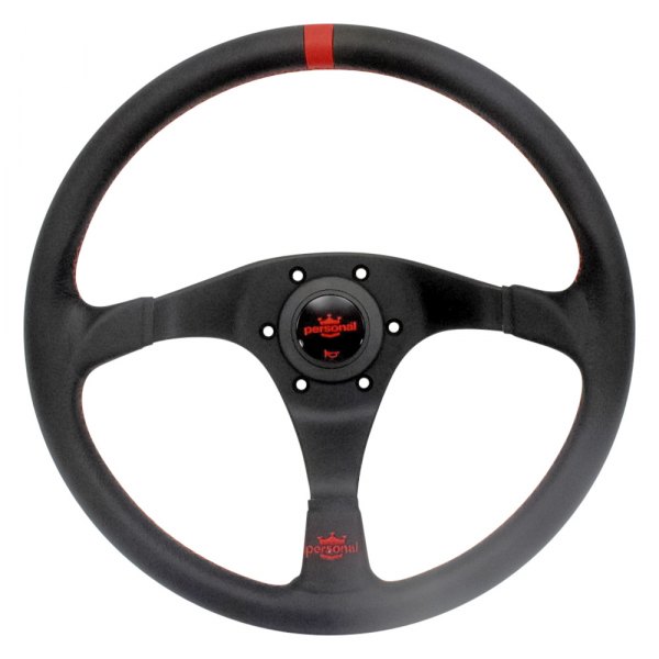 Personal® - 3-Spoke Trophy Leather Black Steering Wheel