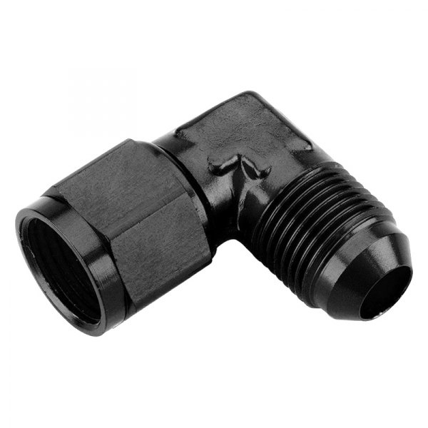 AN 4 90 Degree Female to Female Forged Adapter BLACK