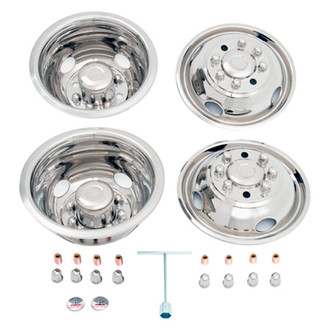 Phoenix USA® - 16" D.O.T. Liner 4 Hand Hole Polished Wheel Simulator Set