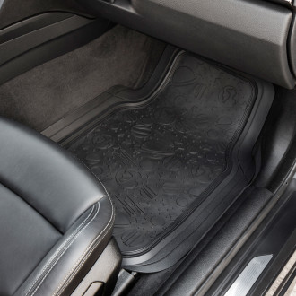 Pilot® - Cosmic 1st & 2nd Row Black Floor Mat Set