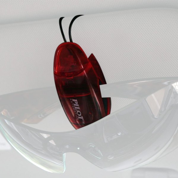 Pilot® - Red Sunglass Holder Visor Clip