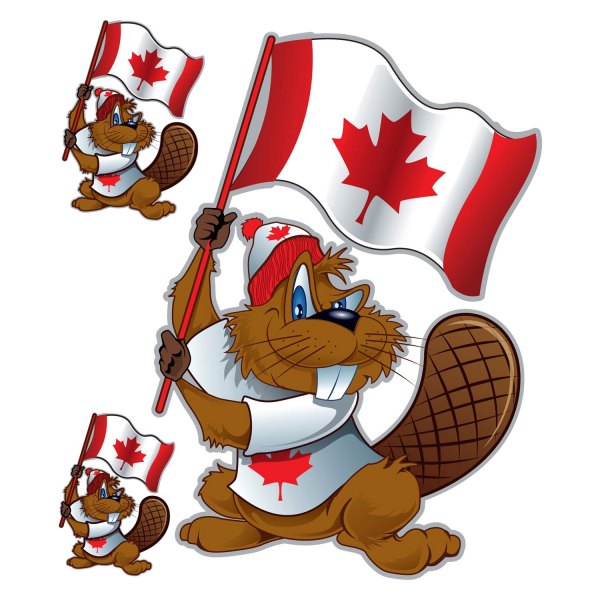 Pilot® - "Canadian Cartoon Beaver" 6" x 8" Decal