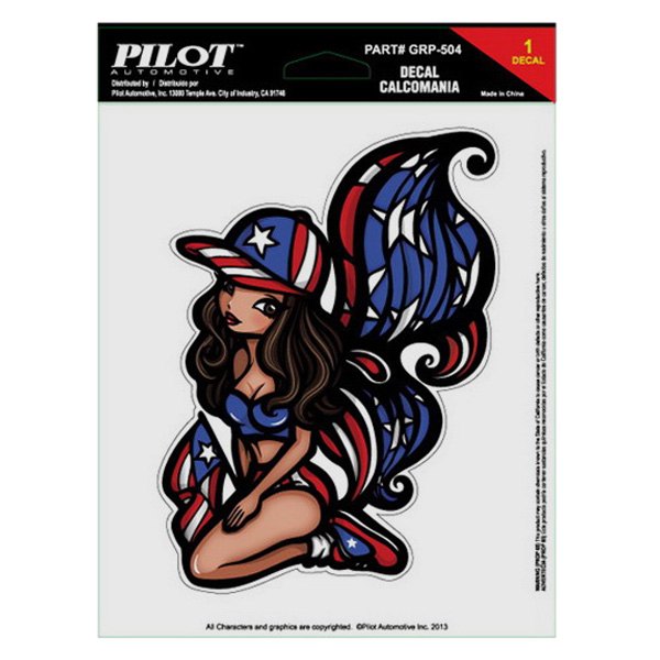 Pilot® - 6" x 8" Puerto Rico Pin Up Girl Decal