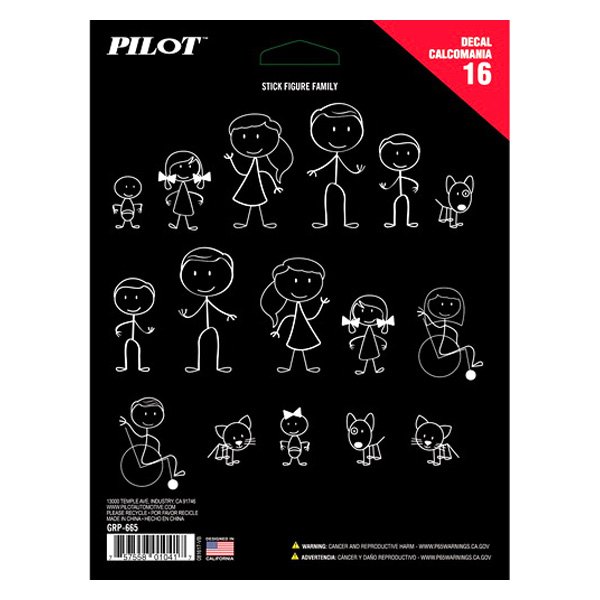 Pilot® - 6" x 8" Stick Figure Family