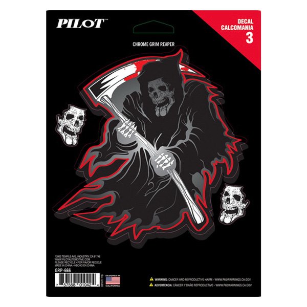 Pilot® - 6" x 8" Grim Reaper Design Sticker