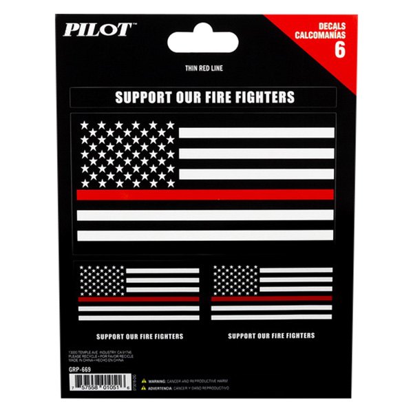 Pilot® - Fire Red Strip 6" x 8" American Flag Decal