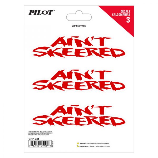 Pilot® - "Aint Skeered" 6" x 8" Red Decal