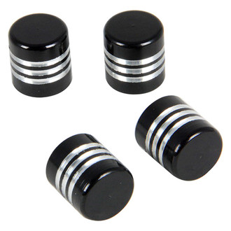 Pilot® - Black 3 Ring Wheel Valve Stem Caps