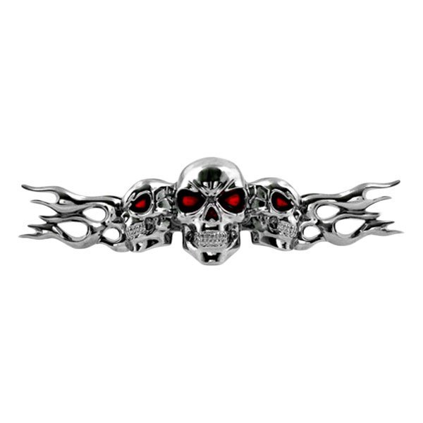 Pilot® - 3-Headed Skull Chrome Emblem