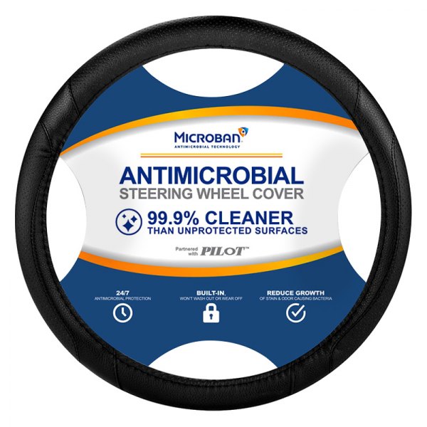 Pilot® - Microban Antimicrobial Midnight Steering Wheel Cover