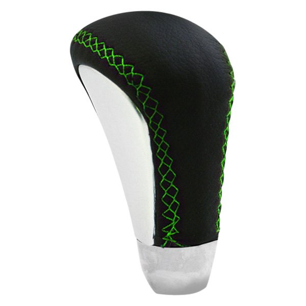 Pilot® - Manual Indy Leather Shift Knob with Green Stitch
