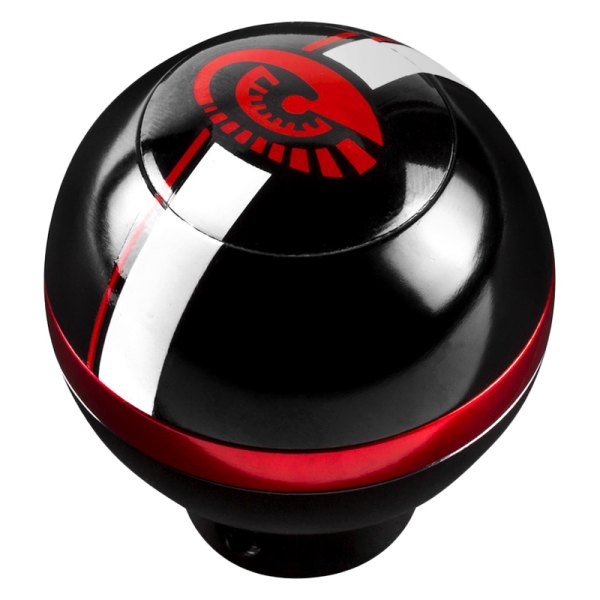 Pilot® - Manual/Automatic Redline Gloss Black Ball Shift Knob with Racing Stripe