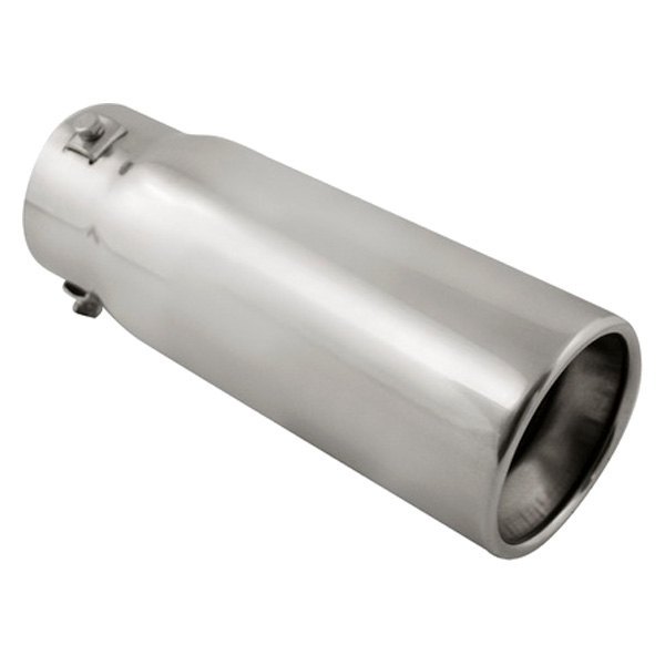 Pilot® - Stainless Steel Round Resonated Straight Cut Polished Exhaust Tip