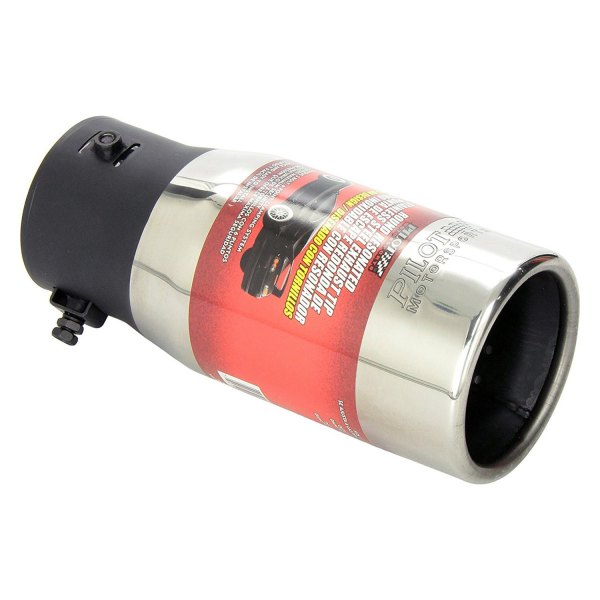 Pilot® - Stainless Steel Round Resonated Straight Cut Polished Exhaust Tip