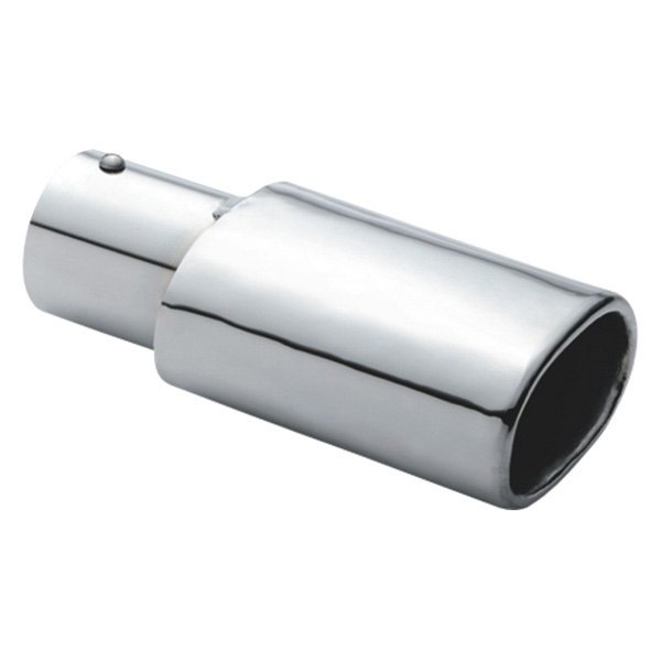 Pilot® - Chrome Plated Steel Cadillac Style Oval Straight Cut Exhaust Tip