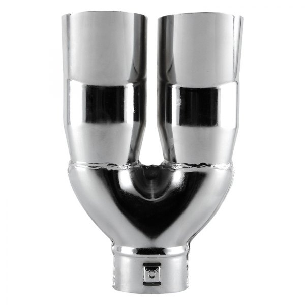 Pilot® - Round Turn-Up Angle Cut Dual Chrome Plated Exhaust Tip