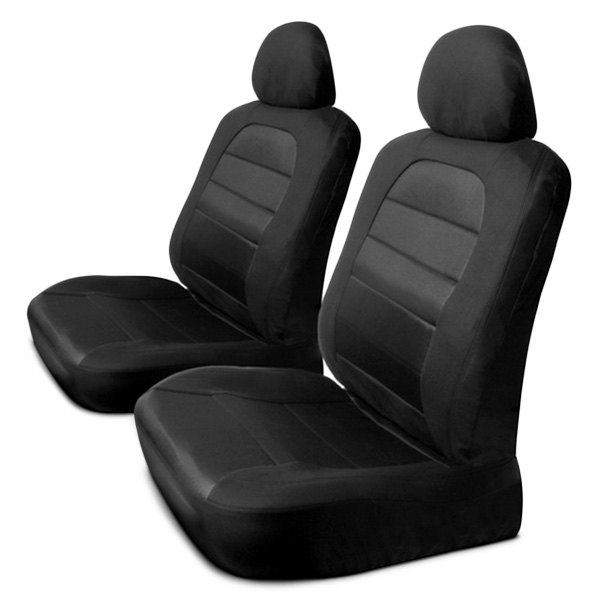  Pilot® - Canvas 1st Row Black Seat Covers