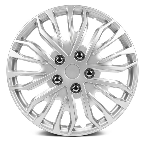 Pilot® - 15" Apex 5 W-Spoke Silver Wheel Covers