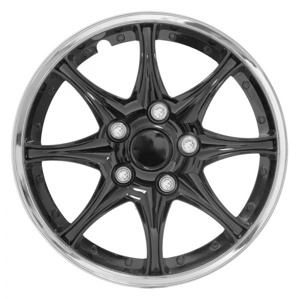 Pilot® - 17" 8 Tiny Spokes Black Chrome Wheel Covers