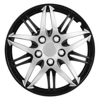 Pilot® - 17" Formula Performance Series 5 V-Spoke Silver with Black Chrome Wheel Covers