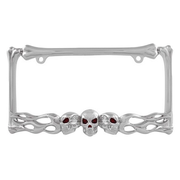 Pilot® - Skull And Flame License Plate Frame