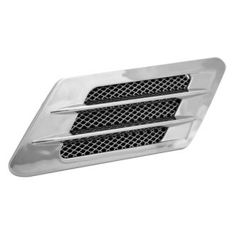 RideoFrenzy Aero 3D Chrome Side Air Flow Vents | Universal Fit to All Car
