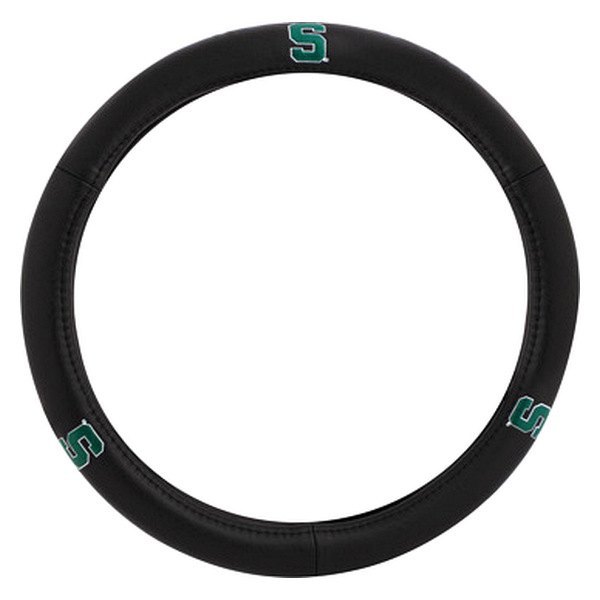Pilot® - Leather Steering Wheel Cover with Michigan State Spartans Logo