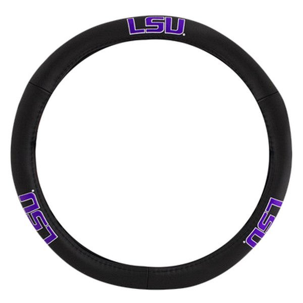 Pilot® - Leather Steering Wheel Cover with LSU Logo