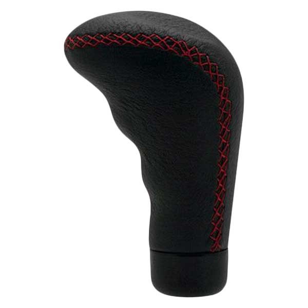 Pilot® - Manual Black Leather Shift Knob with Red Stitch