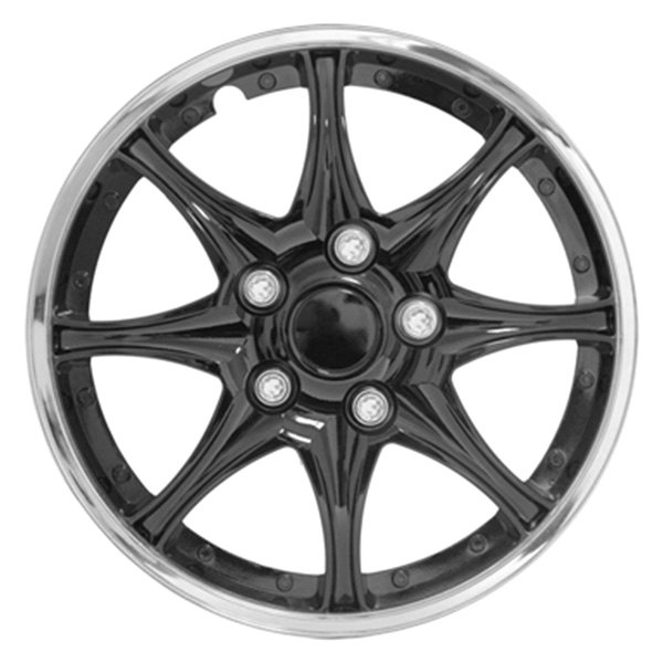 Pilot® - 14" 8 I-Spoke Black Chrome Wheel Covers