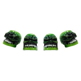 Pilot® - Green Skull Wheel Valve Stem Caps