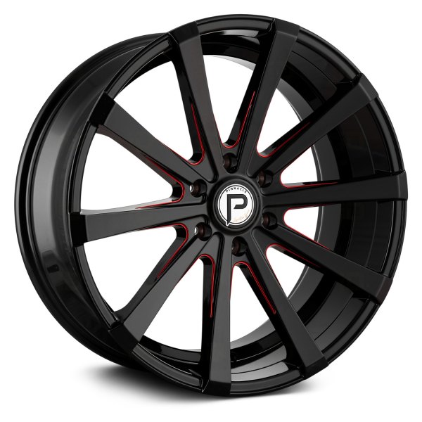 PINNACLE® - P100 ROYALTY Gloss Black with Red Milled