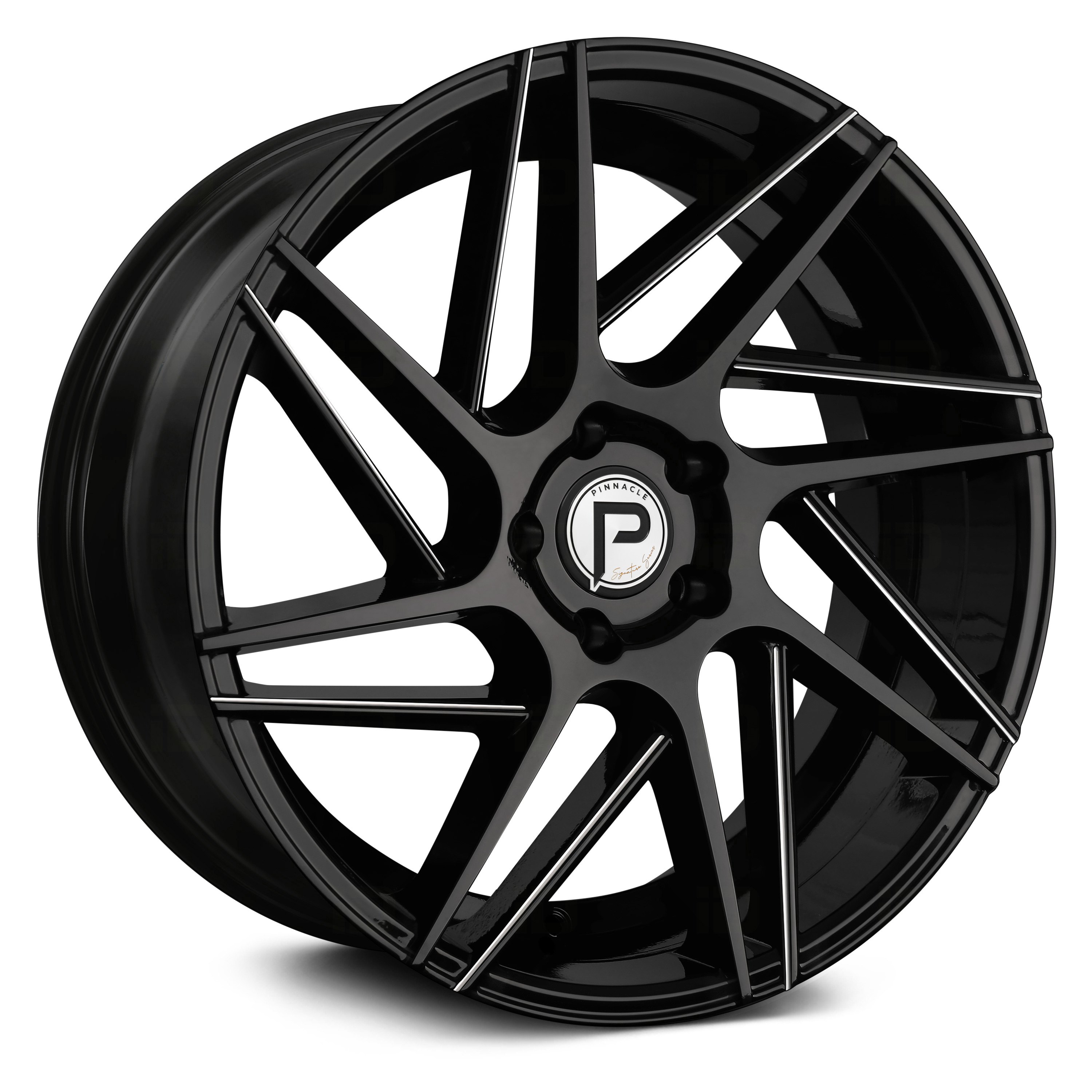 Pinnacle P Swerve Wheels Gloss Black With Milled Accents Rims P Gbml