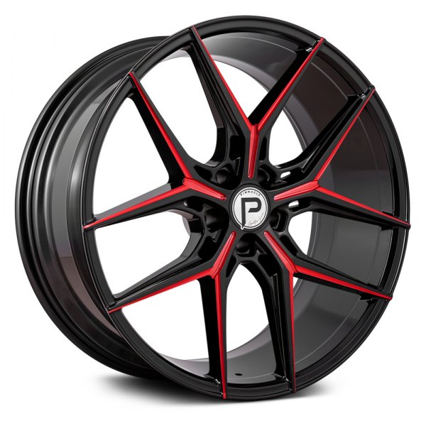 PINNACLE® - P204 SPLENDENT Gloss Black with Red Milled Accents