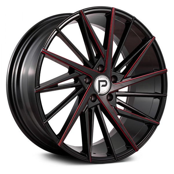 PINNACLE® - P208 SNAZZY Gloss Black with Red Milled