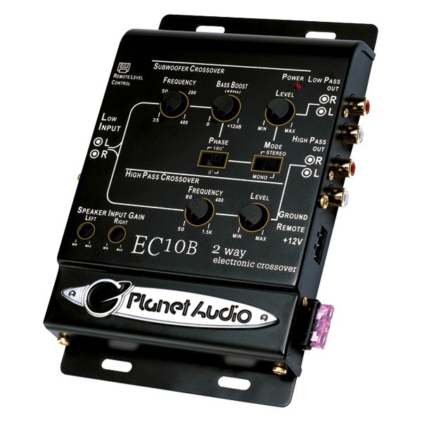 Planet Audio® - 2-Way Audio Crossover with Remote Subwoofer Level Control