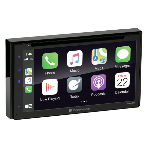 Planet Audio® - 6.75" Touchscreen Display Double DIN Multimedia DVD Receiver with Bluetooth, Android Auto, Apple CarPlay