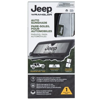 Plasticolor® - Jeep Wrangler Logo Accordion Sun Shade