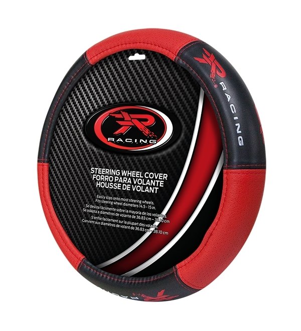 Plasticolor® - Elite Series Red R Racing Speed Grip Steering Wheel Cover