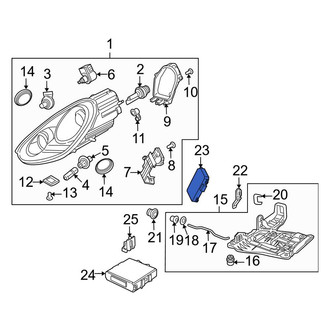 Porsche Cayman Headlight Components Brackets, Adapters — CARiD
