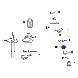 Porsche OE - Front Suspension Strut Mount Support Ring