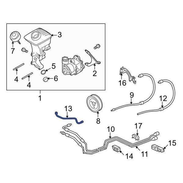 Porsche OE 9A134743717 Front Power Steering Cooler