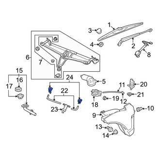 Porsche OE - Front Windshield Washer Nozzle
