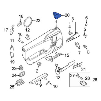 Porsche OE - Front Left Door Mirror Trim Ring