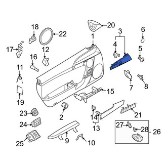 Porsche OE - Front Left Inner Door Panel Insert