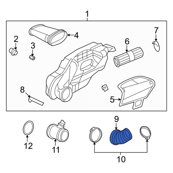 Engine Air Intake Hose