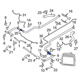 Porsche OE - Engine Coolant Pipe Adapter