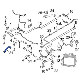 Porsche OE - Lower Radiator Coolant Hose