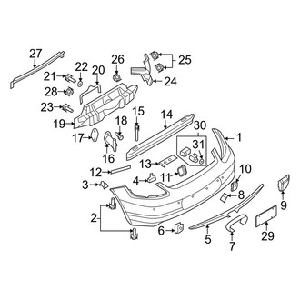 Porsche OE - Rear Bumper - Bumper & Components